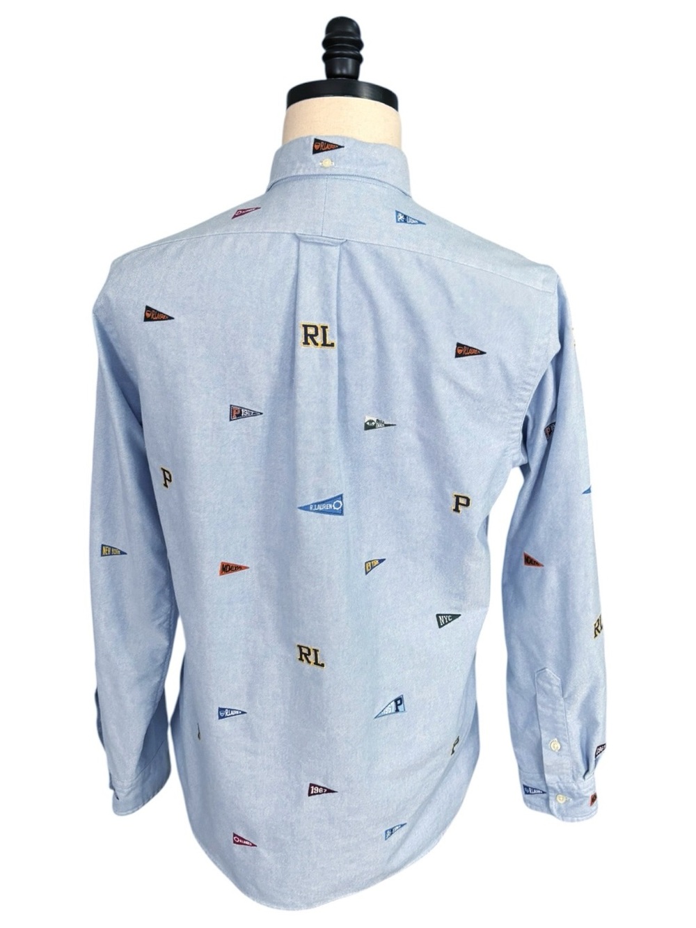 Polo Ralph Lauren Classic Fit Varsity Embroidered blue Oxford Shirt | M - Picture 6 of 16